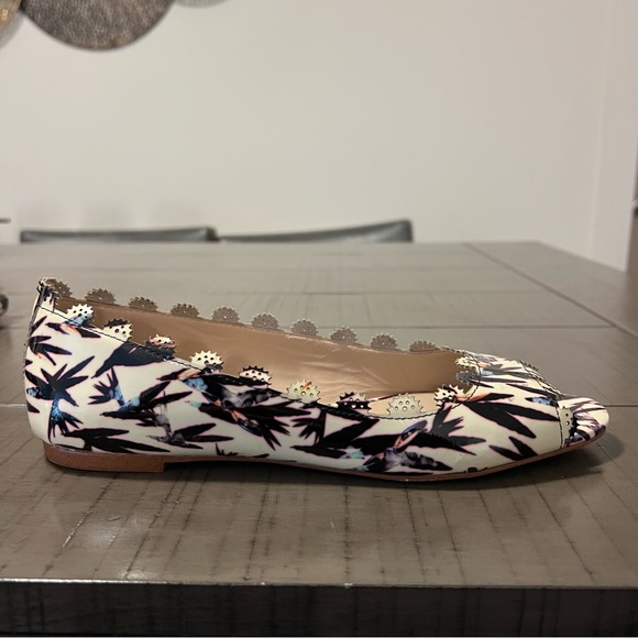 Artelier Nicole Miller tampa flats cream with black accent colours Leather sz 7 - Picture 2 of 12